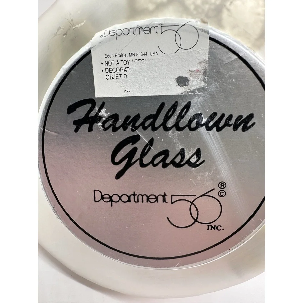 Dept 56 Handblown Mercury Glass Santa‎ Candle Holder Two Sided 7.5